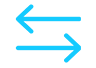   Two arrows, one point right, and one point left 